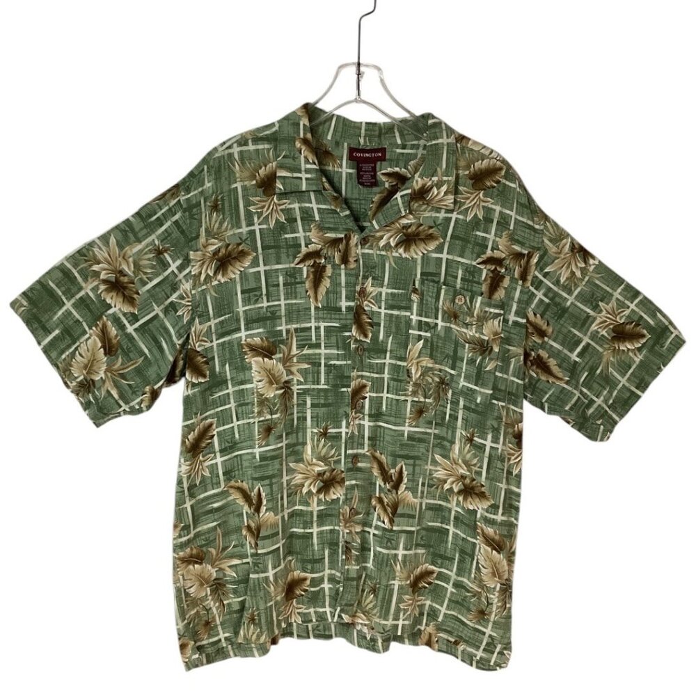 Covington‎ Green Hawaiian Short-Sleeve Button-Down Shirt Men's Size XL